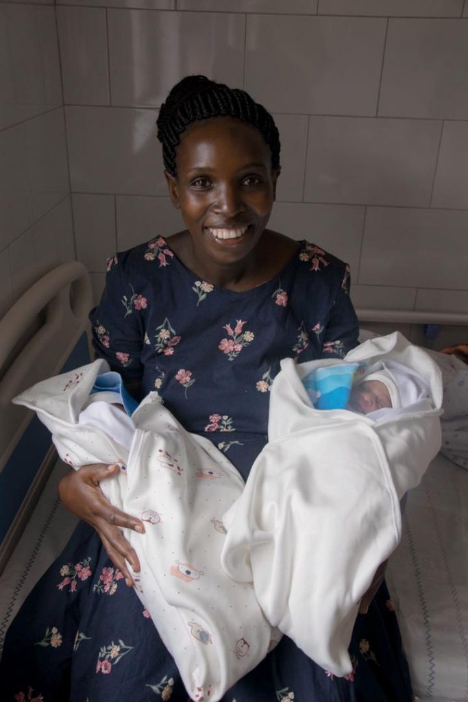 Midwives and staff at the Kibaale Health Centre were able to welcome the special delivery of twins!